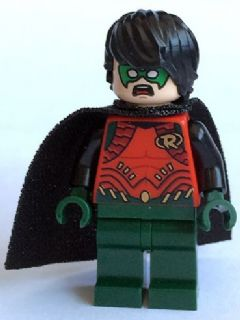 LEGO Minifigure-Robin - Dark Green Legs-Super Heroes / Batman II-SH195-Creative Brick Builders